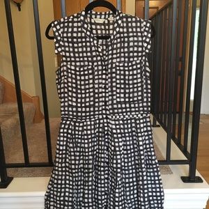 Black and white check Anthropologie dress